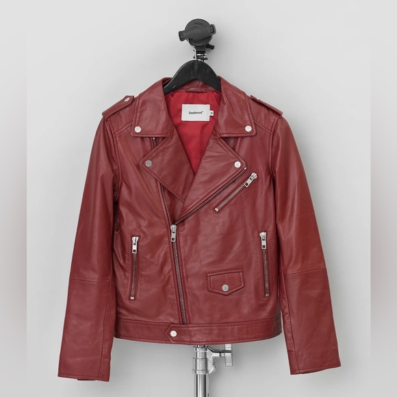 Red leather jacket - Picture 1 of 8
